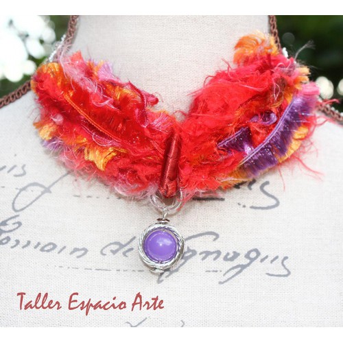Collar corto de lana sin Aros