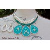 Collar corto con fieltro y bordado