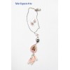 Collar largo bordado y borlas